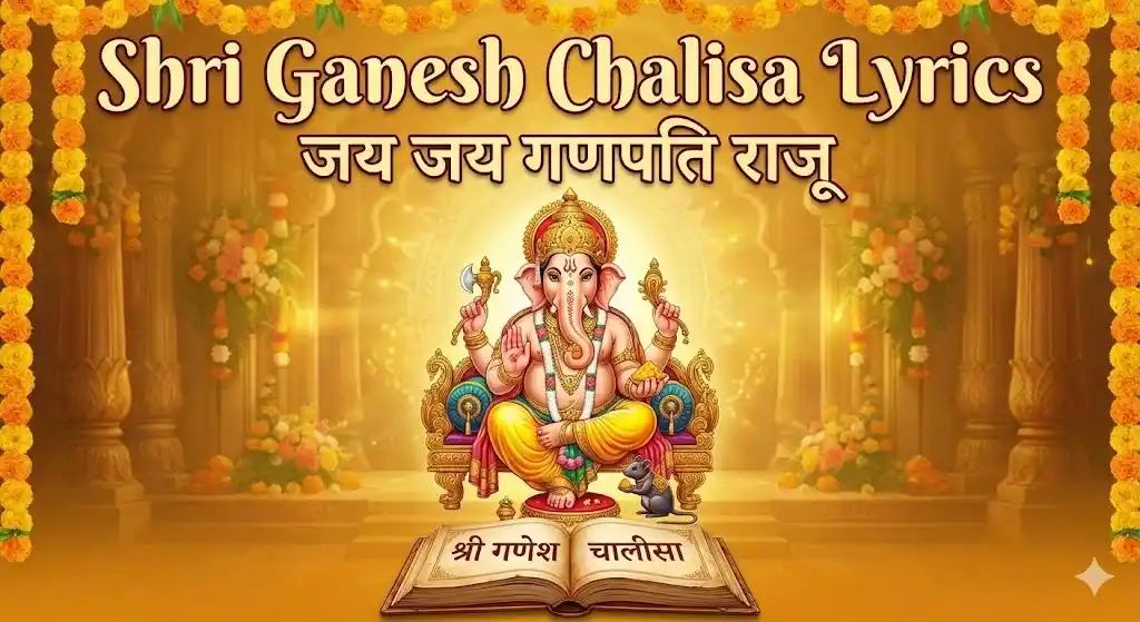 Ganesh Chalisa जय जय गणपति राजू (Lyrics in Hindi & English) PDF Download