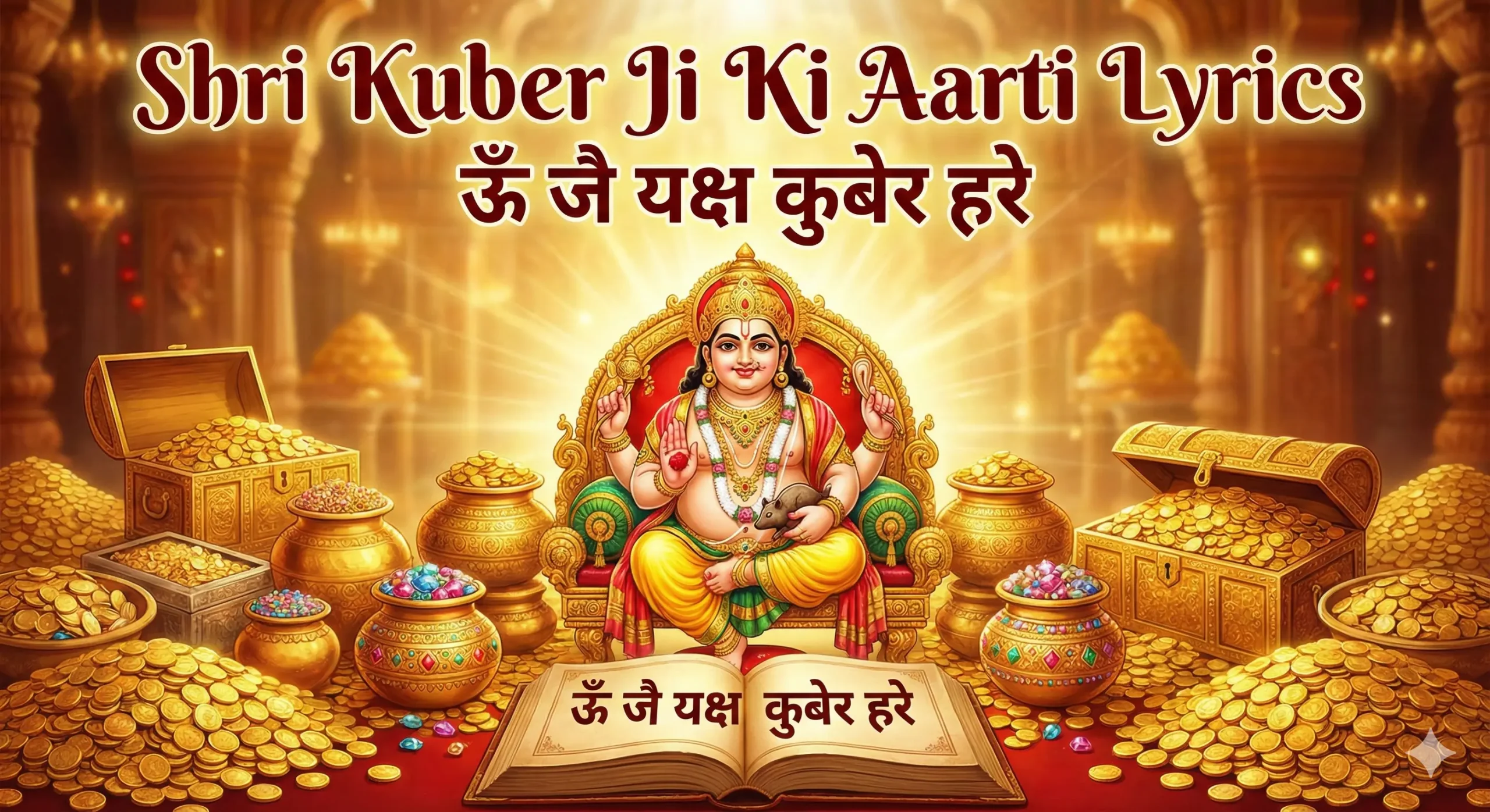 Shri Kuber Aarti lyrics In English & Hindi - ऊँ जै यक्ष कुबेर हरे